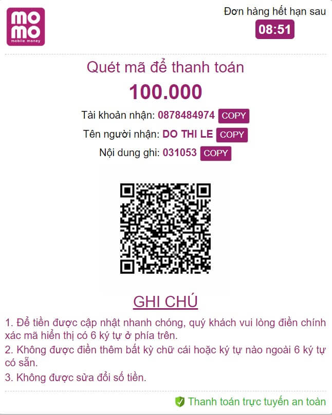 Hướng dẫn nạp tiền qua ví MOMO, Zalo Pay, Viettel Pay