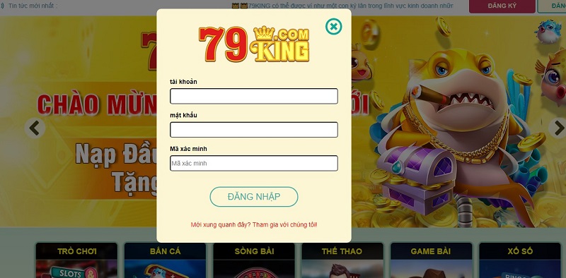 Hướng dẫn thao tác tham gia chơi game bài 79KING