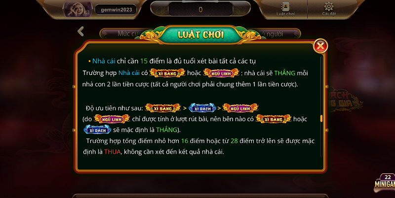 Những điều cần biết khi chơi Xì dách hoàng gia Gemwin 