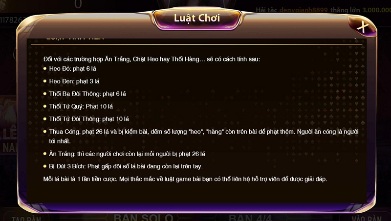 Khái quát về luật chơi game bai doi thuong Tiến lên miền Nam Gemwin