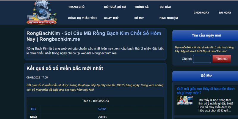 Soi cầu chuẩn xác tại rồng bạch kim vô cùng đơn giản
