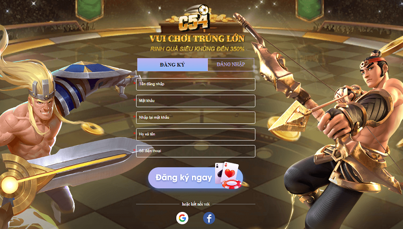 Đăng ký C54 trên trang web