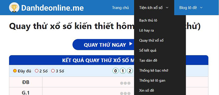 Các tiện ích tại Đánh đề online MEZ