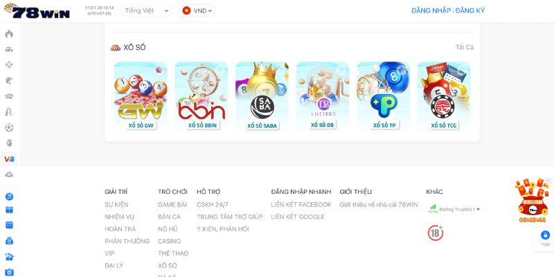 Rất nhiều sản phẩm giải trí đình đám quy tụ tại sảnh game này