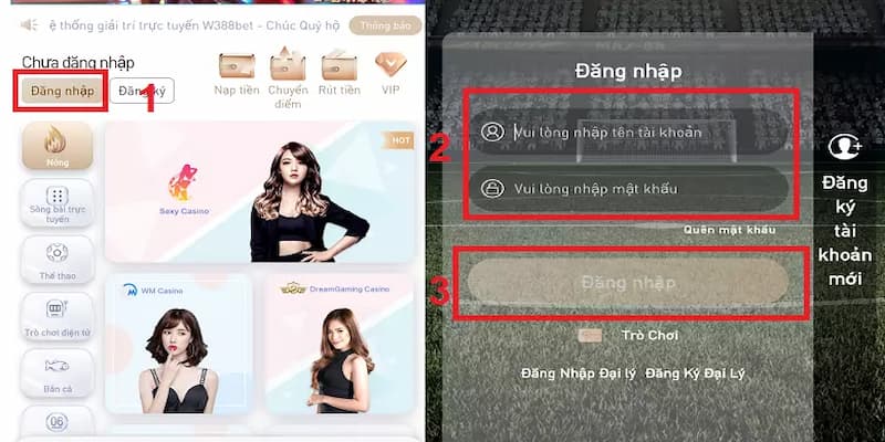 Cách đăng nhập W388 nhanh lẹ, không bị lỗi