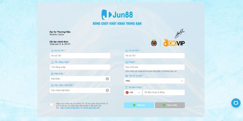 Hướng dẫn đăng ký tài khoản tại nhà cái uy tín Jun88