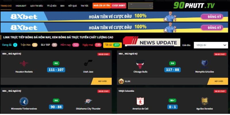 Chi tiết cách xem bóng đá với 90phutt.tv