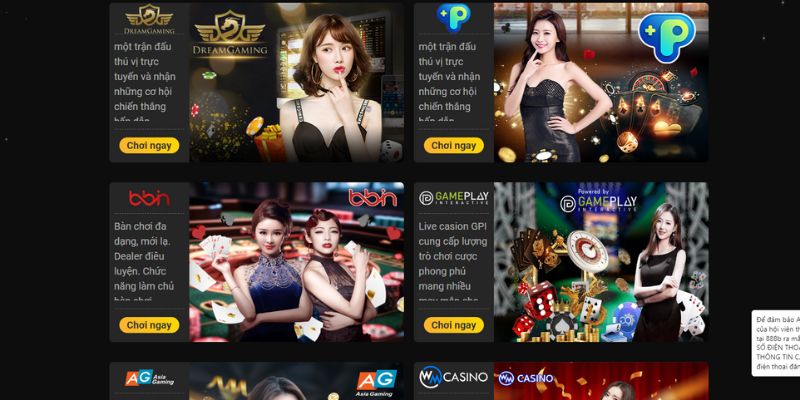 Casino hấp dẫn tại 888B dành cho mọi thành viên