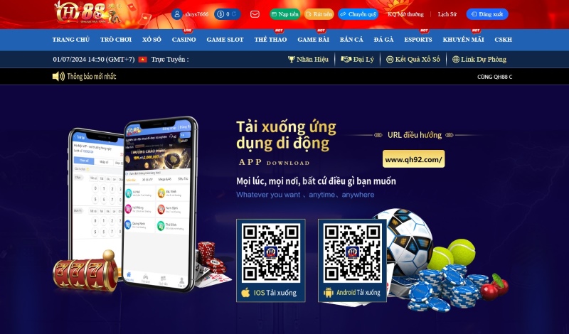 Hướng dẫn cài đặt QH88 app trên điện thoại