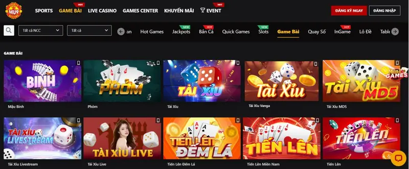 Các trò chơi Jackpot MU9
