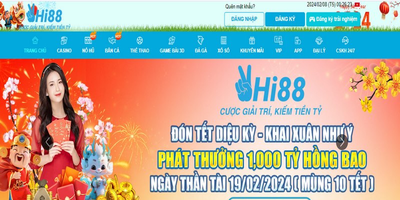 Hi88 là nhà cái cá cược trực tuyến đẳng cấp hàng đầu châu Á