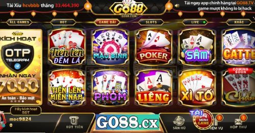 Go88.cx – So sánh game bài giữa Go88 và Bay365 Club