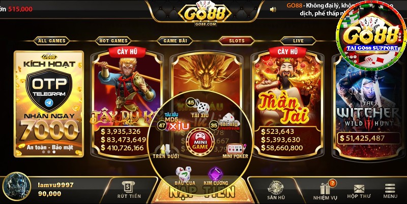 Một số mini game tại Go88